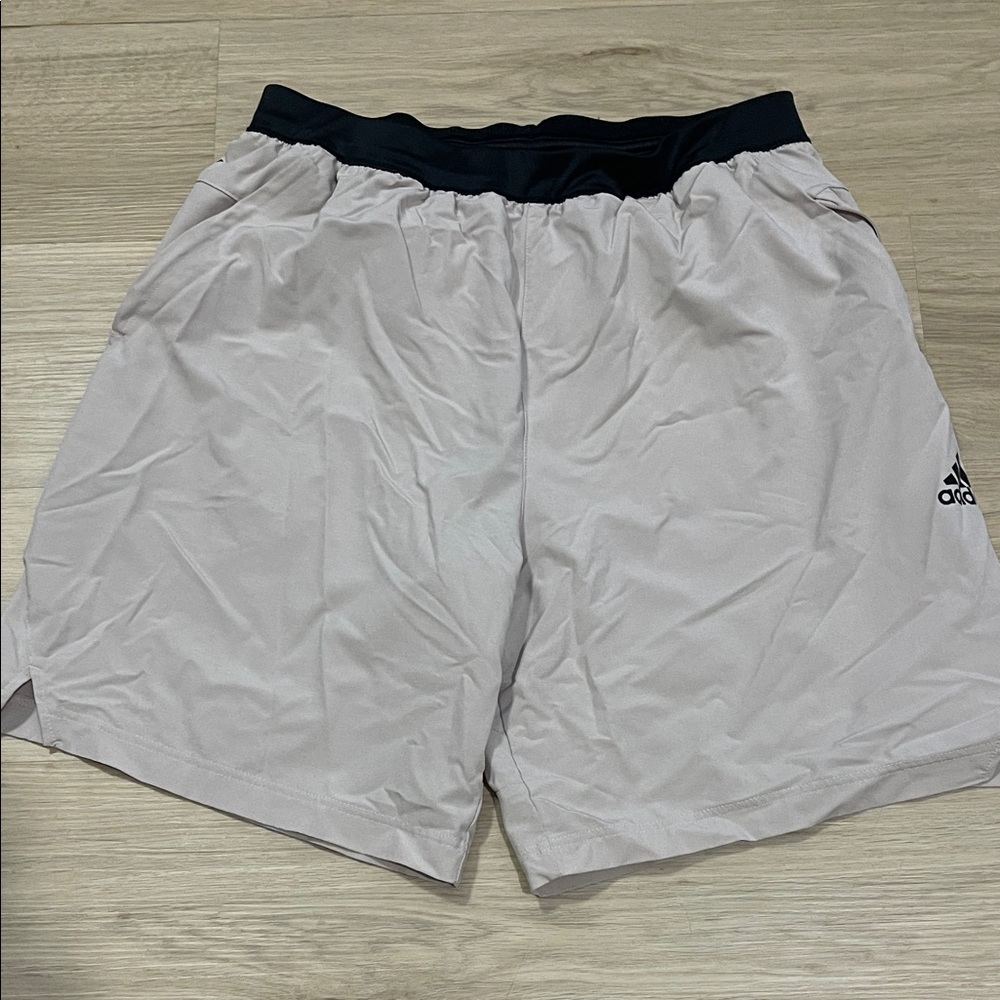 Adidas Men's Light Gray Athletic Shorts